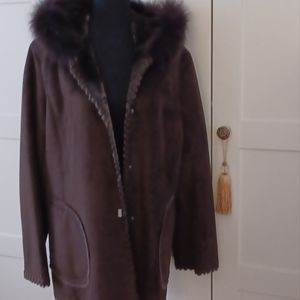 1 Madison suede coat